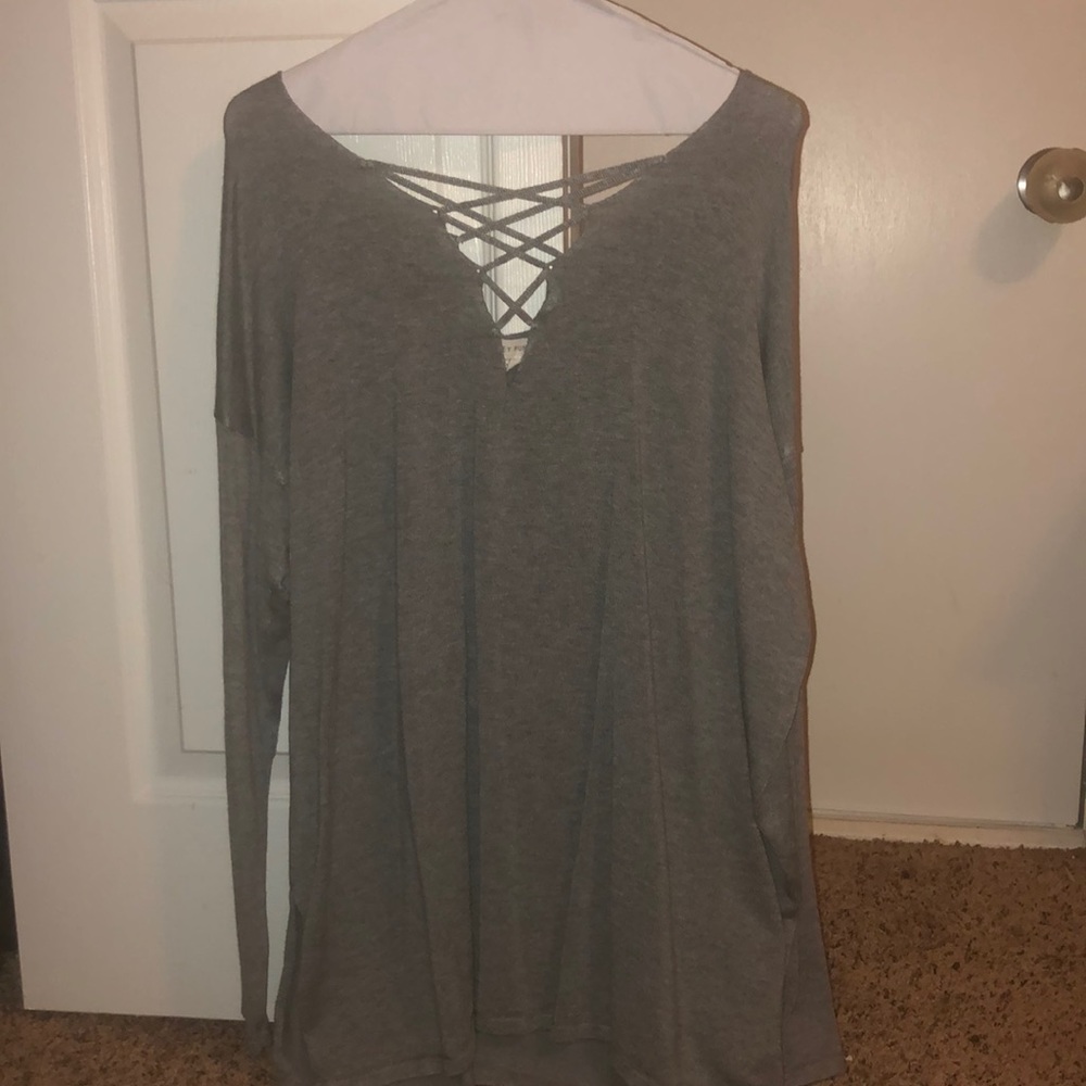 Lace up shirt